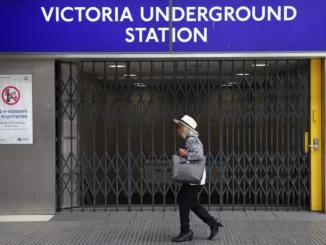 Estação fechada em Londres em dia de greve - Foto: HOLLIE ADAMS/AFP