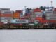 Contêineres da Maersk são vistos no Porto de Santos; MSC e a Maersk operam terminais portuários Foto: Amanda Perobelli/Reuters - 23/9/2019