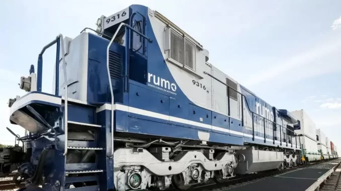 Trem da Rumo, empresa de logística da Cosan — Foto: Reprodução
