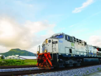 Locomotiva da VLI Logistica — Foto: Divulgação
