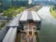 Estação Morumbi e a primeira viga instalada (iTechdrones)