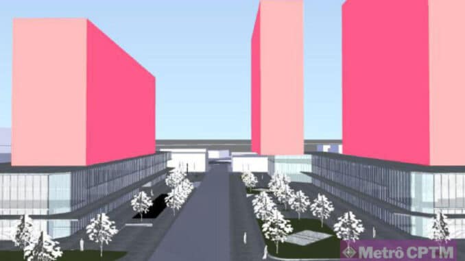 Ilustração da estação São Carlos (CMSP)