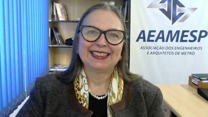 Sílvia Cristina Silva Presidente da Associação dos Engenheiros e Arquitetos de Metrô (AEAMESP)