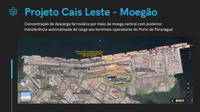 Consórcio pede R$ 593 milhões para Moegão ferroviário do Porto de Paranaguá