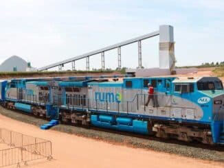 A Rumo opera 1,4 mil locomotivas e 35 mil vagões em 14 mil quilômetros de vias, por nove estados (Crédito: Tiago Queiroz/Estadão Conteúdo)