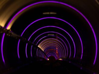 Interior de um tubo de hyperloop da Virgin Hyperloop, em Las Vegas, nos EUA Foto: Mike Blake/Reuters - 5/5/2021