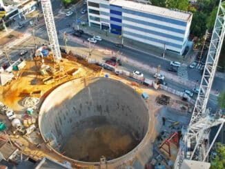 Estação São Joaquim da Linha 6 em construção (iTechdrones)