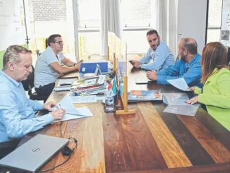 Vittorio Medioli se reuniu com representantes da VLI nessa quinta (24) — Foto: Prefeitura de Betim