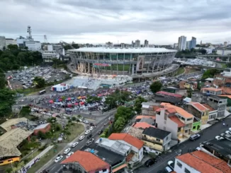 Localizada em área central de Salvador, Fonte Nova tem proposta multiuso — Foto: Divulgação/EC Bahia