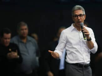Romeu Zema (Novo), governador de Minas Gerais, durante evento da campanha de Jair Bolsonaro (PL) em SP - Zanone Fraissat-20.out.2022/Folhapress