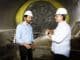 O prefeito Ricardo Nunes e o governador Tarcísio de Freitas visitam obras da linha 6-laranja do Metrô na Freguesia do Ó, onde está o tatuzão - Rubens Cavallari/Folhapress