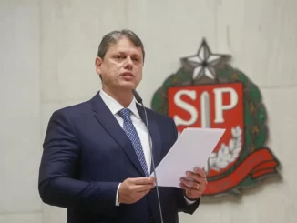 Tarcísio de Freitas (Republicanos) discurso na cerimônia de posse no cargo de governador de SP, na Alesp, em 1 de janeiro de 2023. — Foto: Divulgação/Secom/GESP