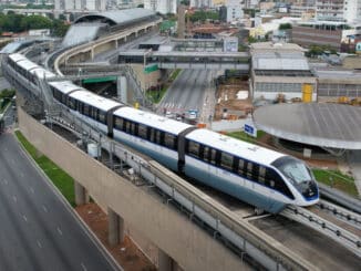 Monotrilho da Linha 15-Prata em Vila Prudente (iTechdrones)