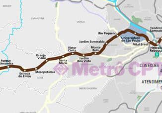 Traçado da Linha 22-Marrom