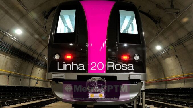 Linha 20-Rosa: primeiros passos (Montagem sobre fotro do Metrô)