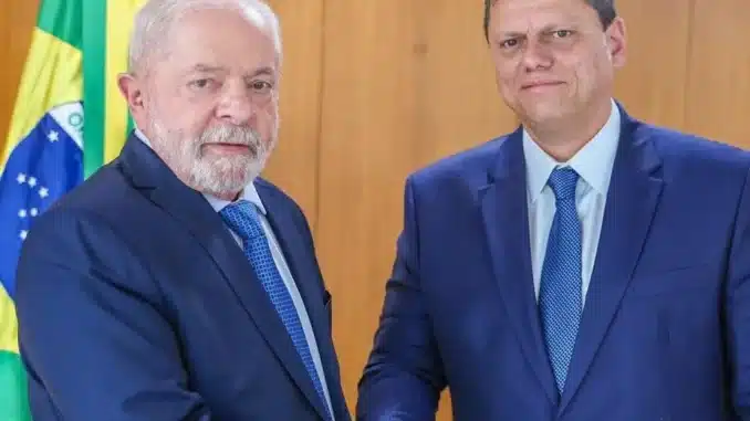 O presidente Lula recebe o governador Tarcísio de Freitas no Planalto Ricardo - Foto: Stuckert/PR