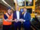 Da esq. para dir.: Roberto Meira, da Comexport; Göran Sjöström, da Plasser & Theurer; e Julio Castiglioni, presidente do Metrô SP