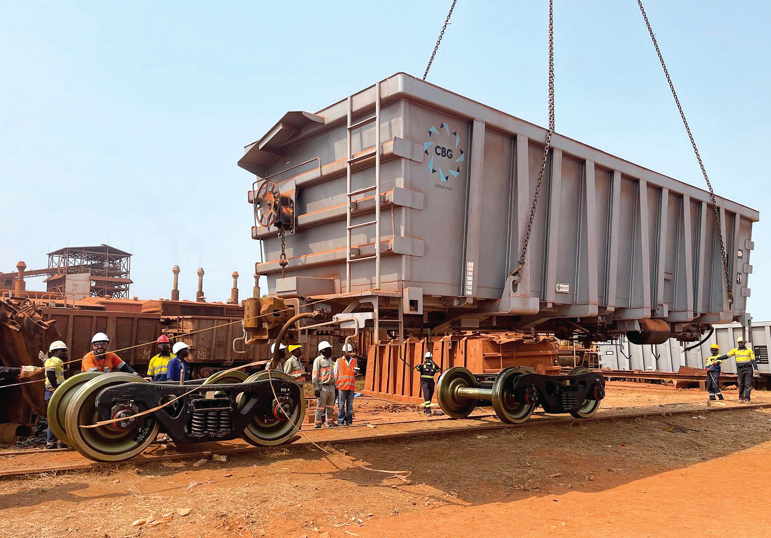 Vagão gôndola para transporte de bauxita (Guiné Conakry)